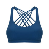 Straps cross back sexy yoga vest top bra for fitness wear