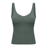 Women's tight Training V-neck Soft Crop Tank Top Women