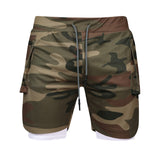 Men’s Running Shorts Quick Dry Gym Athletic Workout Shorts for Men with Zipper Pockets