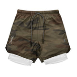Mens 2 in 1 Running Shorts with Pocket & Towel Loop
