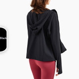 Women's hooded sun-proof fitness clothes Silky cool quick dry coat