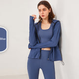 Women's hooded sun-proof fitness clothes Silky cool quick dry coat