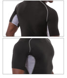 Men's Compression Shirt Short Sleeve Tops Slimming Body Shaper for Athletic  T-Shirts
