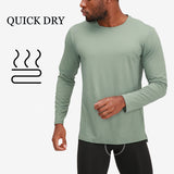 Men's Dry Fit Long Sleeve Workout Athletic T-Shirts