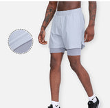 Mens Running 2 in 1 Shorts Workout Gym Training Yoga Sport Inner Compression Tight Perfomance Shorts with Phone Pocket