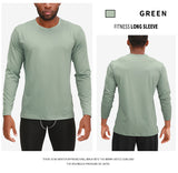 Men's Dry Fit Long Sleeve Workout Athletic T-Shirts