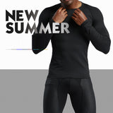 Men's Dry Fit Athletic Compression Long Sleeve Baselayer Workout T-Shirts