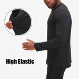 Men's Dry Fit Long Sleeve Workout Athletic T-Shirts