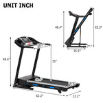 Treadmills for Home, Electric Treadmill with  Automatic Incline, Foldable 3.5HP Workout Running Machine Walking