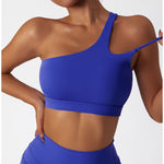 One-Shoulder Cloud-Feel Sports Bra – Shockproof Yoga & Workout Top