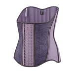 Longline Latex Waist Trainer – Purple Compression Shaper for Women