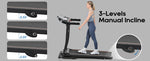 NEW Home Folding Treadmill with Pulse Sensor Running Machine with 3 Level Incline 12 Preset Programs