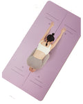 Extra-Wide TPE Yoga Mat with Alignment Lines - Thick, Non-Slip, Quiet Fitness Mat