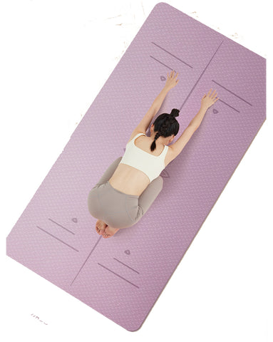 Extra-Wide TPE Non-Slip Yoga Mat - Thick & Quiet Fitness Mat