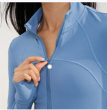 Nuls Fleece-Lined Yoga Jacket for Women - Slim Fit, High Neck Activewear