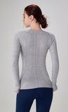 Seamless Slim Fit Women's Long Sleeve Yoga Top - Breathable Activewear for Fall/Winter