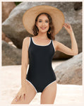 Racing Swimsuit Conservative Triangle Sports Swimwear for Women Fashionable U-Back One-Piece Bathing Suit