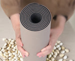 Matte PU Non-Slip Yoga Mat  Extra-Wide, Thick Natural Rubber Fitness & Dance Mat