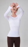 Seamless Slim Fit Women's Long Sleeve Yoga Top - Breathable Activewear for Fall/Winter