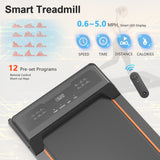 Walking Pad Under Desk Treadmill, LED Display and Remote Control Portable Treadmill for Home and Office