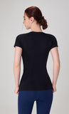 Seamless Slim Fit Yoga Top for Women - Breathable Waist-Cinching Activewear