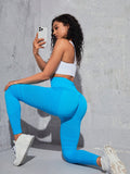 Women's Sexy Line Hip Lifting Sports Tight Pants High Waist Elastic Fitness Pants Running Yoga Pants