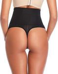 High Waisted Thong Shapewear for Women Tummy Control Thong Girdle Seamless Thongs Underwear