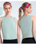 New Yoga Sports Tank Top Women's Round Neck Sleeveless Top Running Fitness Clothing