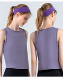 New Yoga Sports Tank Top Women's Round Neck Sleeveless Top Running Fitness Clothing