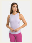 New Bow Back Loose Breathable Running Hoodie Bare Skin friendly Strap Tank Top