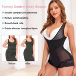 Shapewear for Women Tummy Control Seamless Mesh Body Shaper Deep V Neck Slim Bodysuit