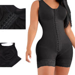 Women's one-piece Bodysuit Body Shaper EU  crotch zipper 3-hooks corset