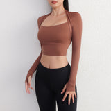 Sexy SlimFit Crop Top Quick Dry Yoga & Running Shirt with Chest Padding