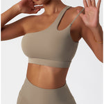 One-Shoulder Cloud-Feel Sports Bra – Shockproof Yoga & Workout Top