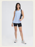 New Bow Back Loose Breathable Running Hoodie Bare Skin friendly Strap Tank Top