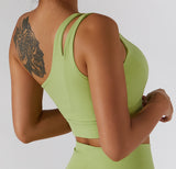 One-Shoulder Barely-There Sports Bra – Stretchy Quick-Dry Yoga & Workout Top