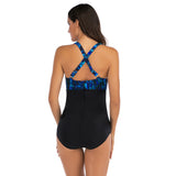Women's One-Piece Swimsuit Half-Body Printed Design Sexy yet Conservative Swimwear