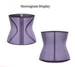 Women's Latex Waist Trainer - Purple Body Shaper Slimming Belt for Sports, Posture Support