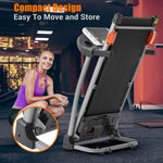 Easy Folding Treadmill for Home Use, 2.5HP Electric Running Machine