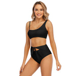 New Arrival Sexy Swimsuit Strap Halter Two-Piece Swimwear High-Waisted Bikini Open Back Swimwear