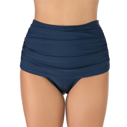 Women's High-Waisted Swim Trunks Hip-Enhancing Pants Bikini Bottoms