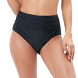 Women's Beach Pants Ruched Tight-Fit Fashion Swim Trunks Hip-Hugging Tummy-Control High-Waisted Triangle Bikini Bottoms