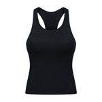 New Y-shaped back yoga vest women's U-neck tight skin training fitness top with pad