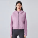 New Women's Zipper Hooded Sports Jacket