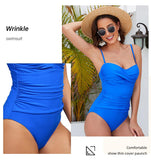 Open Back Triangle Halter One-Piece Swimsuit Twist Front Sexy Swimwear for Women