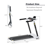 Portable Compact Treadmill Electric Motorized Running Machine Foldable for Home Gym