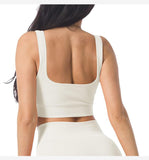 TK Bestseller: Ribbed U-Back Sports Bra for Women with Shock Absorption and Removable Padding, Ideal for Yoga Tops, Fitness, and Sportswear