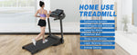 Compact Easy Folding Treadmill Motorized Running Jogging Machine with Audio Speakers and Incline Adjuster