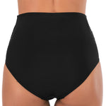 Women's Triangle Bikini Bottoms Sexy Hip-Enhancing Ruched Swim Trunks Versatile High-Waisted Swimwear