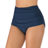 Women's High-Waisted Swim Trunks Hip-Enhancing Pants Bikini Bottoms